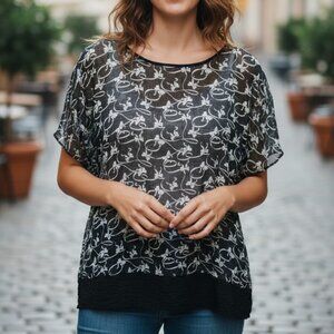 Maurices Bow Print Dolman Blouse